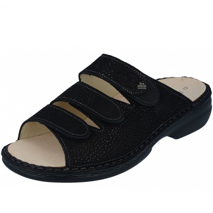 Finn Comfort Damen Pantolette in Nero/schwarz Finn Comfort Damen Pantolette in Nero/schwarz