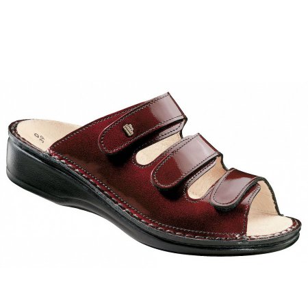 Finn Comfort Damen Pisa Pantolette in Dunkelrot