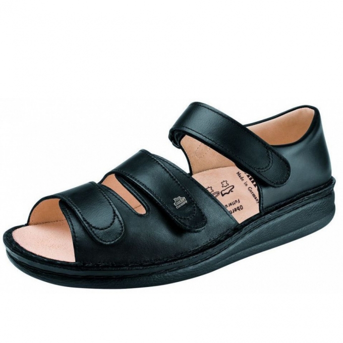 Finn Comfort Herren BALTRUM Nappa schwarz Sandale in schwarz Finn Comfort Herren BALTRUM Nappa schwarz Sandale in schwarz