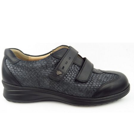 Finn Comfort Damen Desenzano-schw./anthr. Klettschuh in Schwarz