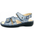 Finn Comfort Damen gomera Sandalette in blau dunkel