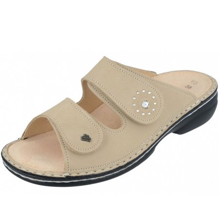 Finn Comfort Damen Beverly-Soft Pantoletten in beige Finn Comfort Damen Beverly-Soft Pantoletten in beige