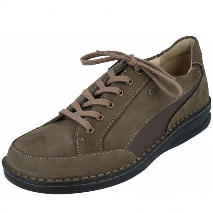 Finn Comfort Herren Schnürhalbschuh in ebony/rinde Finn Comfort Herren Schnürhalbschuh in ebony/rinde