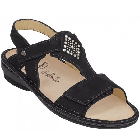 Finn Comfort Damen Komfortsandale in Schwarz