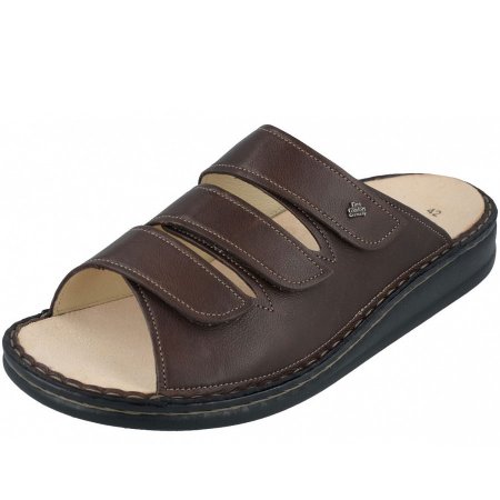 Finn Comfort Herren Pantoletten in schoko Finn Comfort Herren Pantoletten in schoko