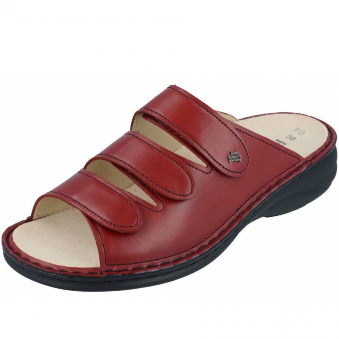 Finn Comfort Damen Pantoletten in Red Sierra Finn Comfort Damen Pantoletten in Red Sierra