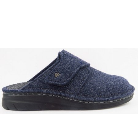 Finn Comfort Damen Zams darkblue Wollfilz Hausschuh in darkblue Wollfilz