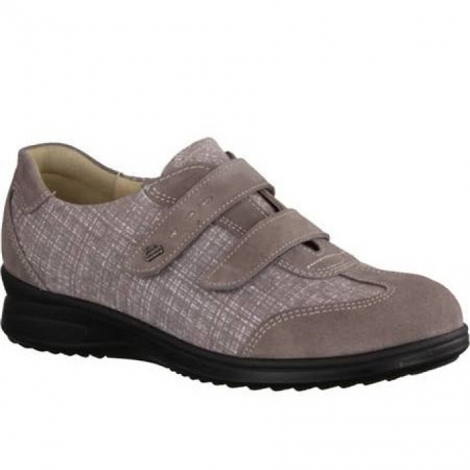 Finn Comfort Damen Desenzano ginger Klettschuh in Grau/Beige