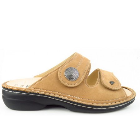 Finn Comfort Damen Sansibar Nubuk tan Pantolette in tan Finn Comfort Damen Sansibar Nubuk tan Pantolette in tan