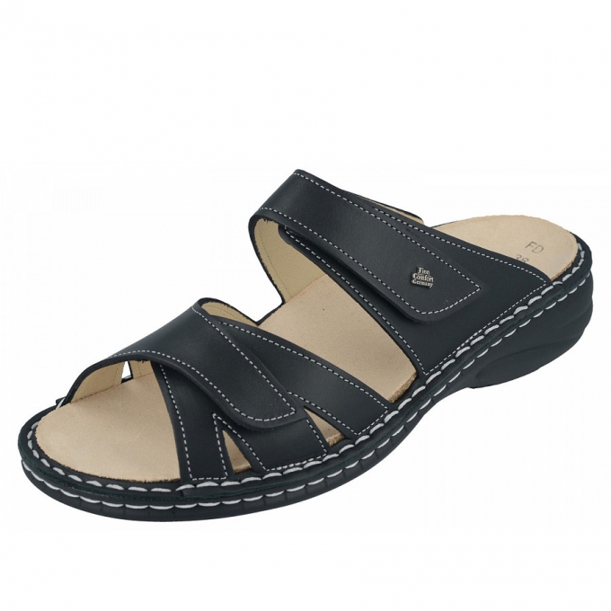 Finn Comfort Damen Pantoletten in Black Finn Comfort Damen Pantoletten in Black