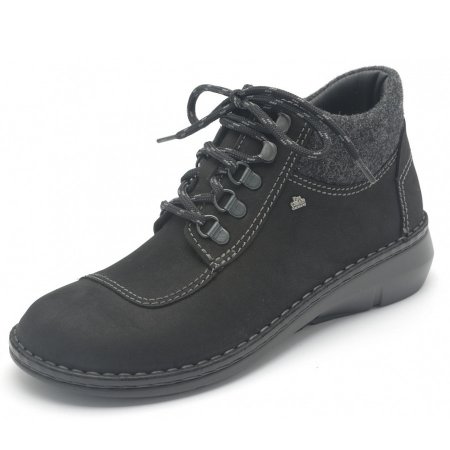 Finn Comfort Damen Berikon schwarz/anth. Stiefelette in Schwarz/Anthrazit