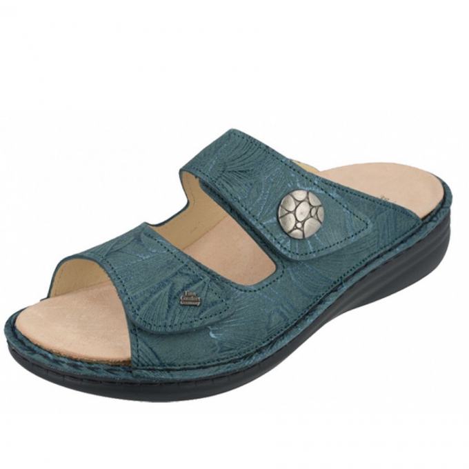 Finn Comfort Damen Pantoletten in petrol Finn Comfort Damen Pantoletten in petrol