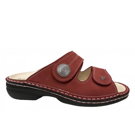Finn Comfort Damen Sansibar Pantoletten in Chili Nubuk Finn Comfort Damen Sansibar Pantoletten in Chili Nubuk