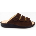 Finn Comfort Herren Korfu Oilbuk coffee Pantolette in coffee