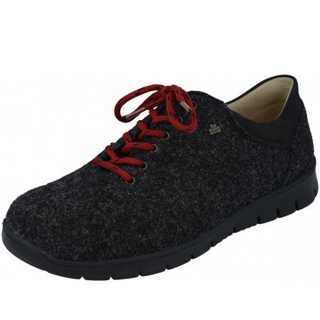 Finn Comfort Damen Komfortschuh in anthrazit/schwarz