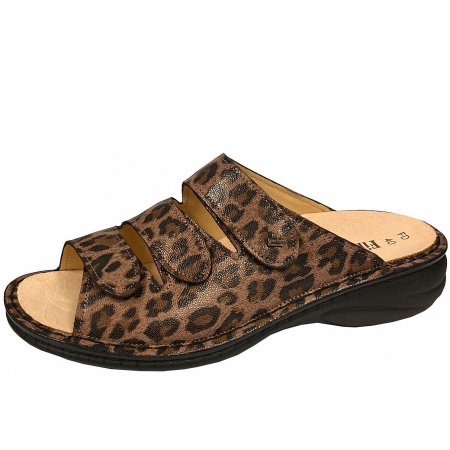 Finn Comfort Damen Pantoletten in naturale leo
