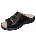 Finn Comfort Damen Hellas Pantolette in schwarz