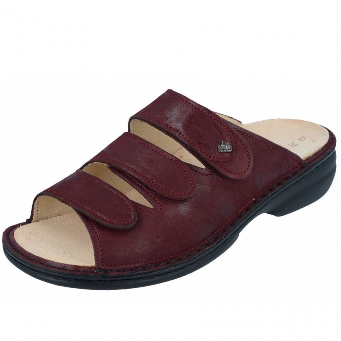 Finn Comfort Damen Kos Pantolette in bordo Finn Comfort Damen Kos Pantolette in bordo