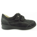 Finn Comfort Damen Longbach-schwarz Klettschuh in Schwarz