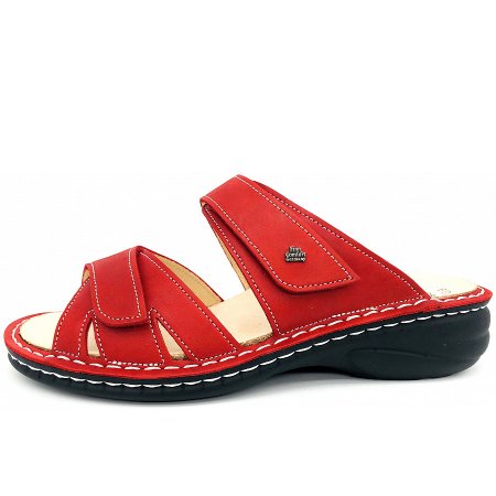 Finn Comfort Damen kimbe Pantolette in rot Finn Comfort Damen kimbe Pantolette in rot