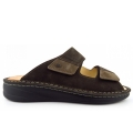 Finn Comfort Herren Psara Nubuk slate oxide Pantolette in braun
