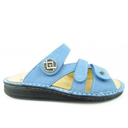 Finn Comfort Damen Agueda Nubuk blue Pantolette in blue