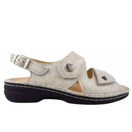 Finn Comfort Damen Milos Natrula taupe Sandale in taupe