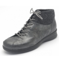 Finn Comfort Damen Galtür nerosilber Stiefelette in Nerosilber/Anthrazit