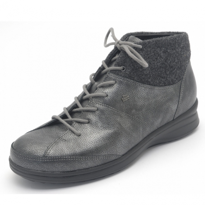 Finn Comfort Damen Galtür nerosilber Stiefelette in Nerosilber/Anthrazit Finn Comfort Damen Galtür nerosilber Stiefelette in Nerosilber/Anthrazit