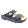 Finn Comfort Damen Moorea FinnMellow Pantolette in schwarz