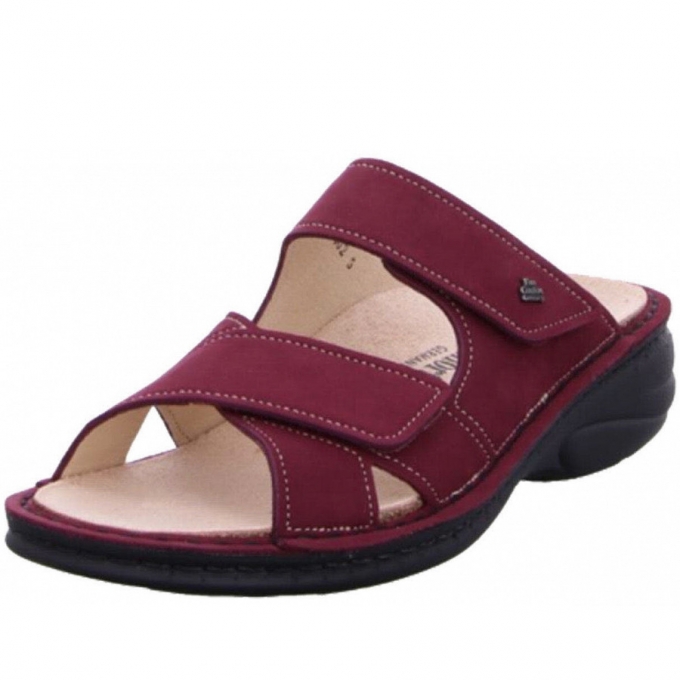 Finn Comfort Damen melrose Pantolette in bordeaux Finn Comfort Damen melrose Pantolette in bordeaux
