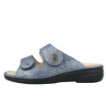 Finn Comfort Damen Sansibar Strada jeans Pantolette in Strada jeans