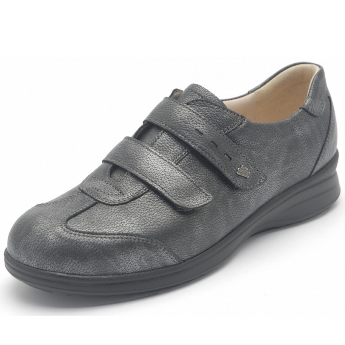 Finn Comfort Damen Desenzano nerosilber Klettschuh in Nerosilber Finn Comfort Damen Desenzano nerosilber Klettschuh in Nerosilber