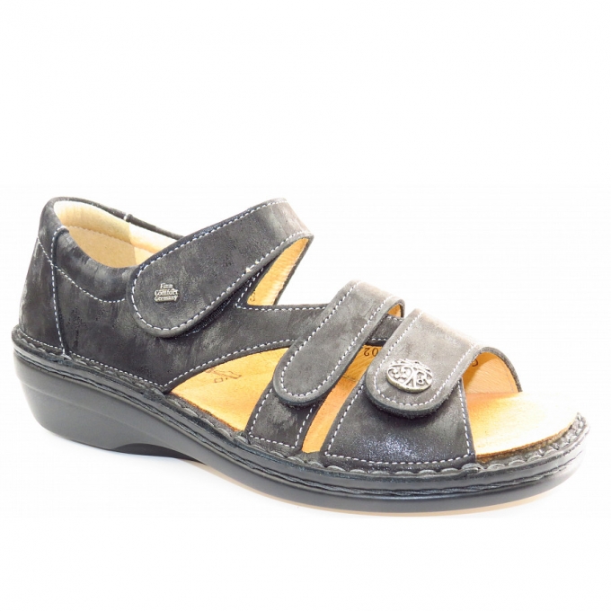 Finn Comfort Damen Sintra-S Chenile schwarz Sandale in Nero Finn Comfort Damen Sintra-S Chenile schwarz Sandale in Nero