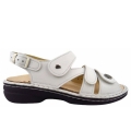 Finn Comfort Damen Gomera Nappa Sandale in weiss