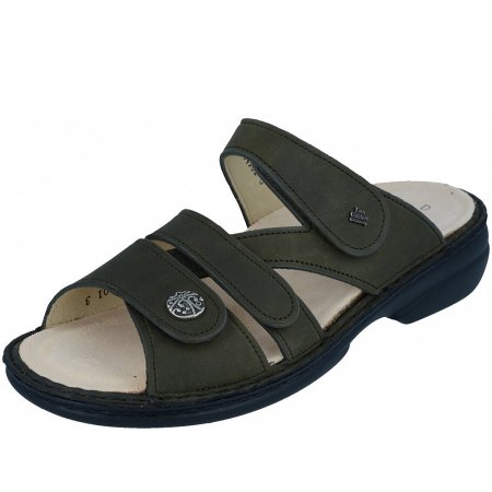 Finn Comfort Damen Pantoletten in olive Finn Comfort Damen Pantoletten in olive