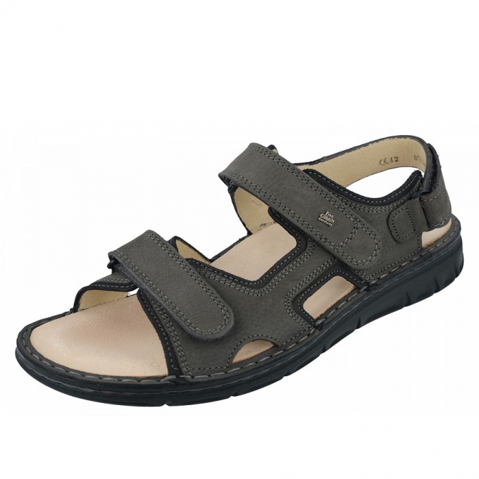 Finn Comfort Herren Sandalen in Grey/Schwarz Finn Comfort Herren Sandalen in Grey/Schwarz