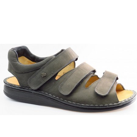 Finn Comfort Herren Tunis- darkgrey Sandale in dunkel grau