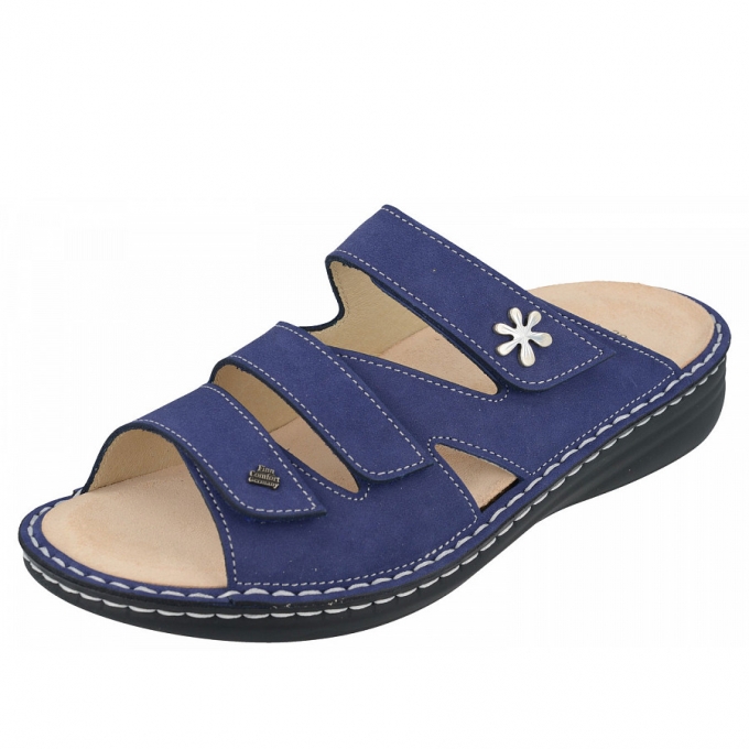 Finn Comfort Damen Grenada Pantoletten in Royal Finn Comfort Damen Grenada Pantoletten in Royal