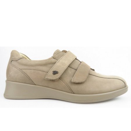 Finn Comfort Damen Nairobi taupe Klettschuh in Taupe