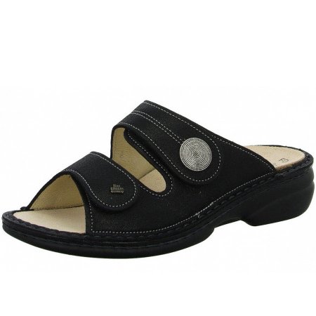 Finn Comfort Damen sansibar Pantolette in schwarz
