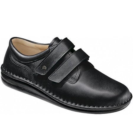 Finn Comfort Herren Kletthalbschuh in schwarz