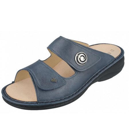 Finn Comfort Damen Pantoletten in steel