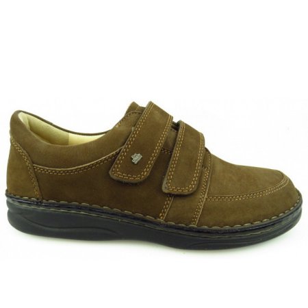 Finn Comfort Herren Wicklow Nubuk Oil chestnut Klettschuh in chestnut