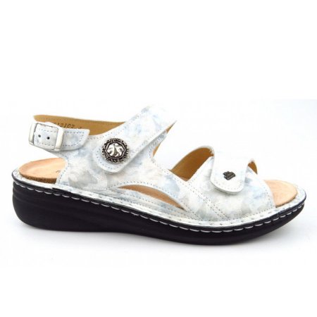 Finn Comfort Damen Barbuda Diva mavi Sandale in mavi