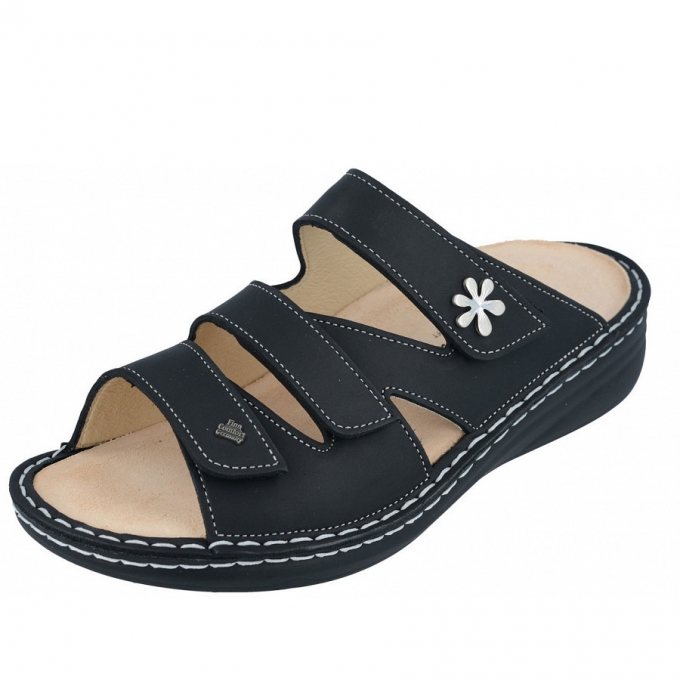 Finn Comfort Damen Grenada Pantoletten in schwarz Finn Comfort Damen Grenada Pantoletten in schwarz