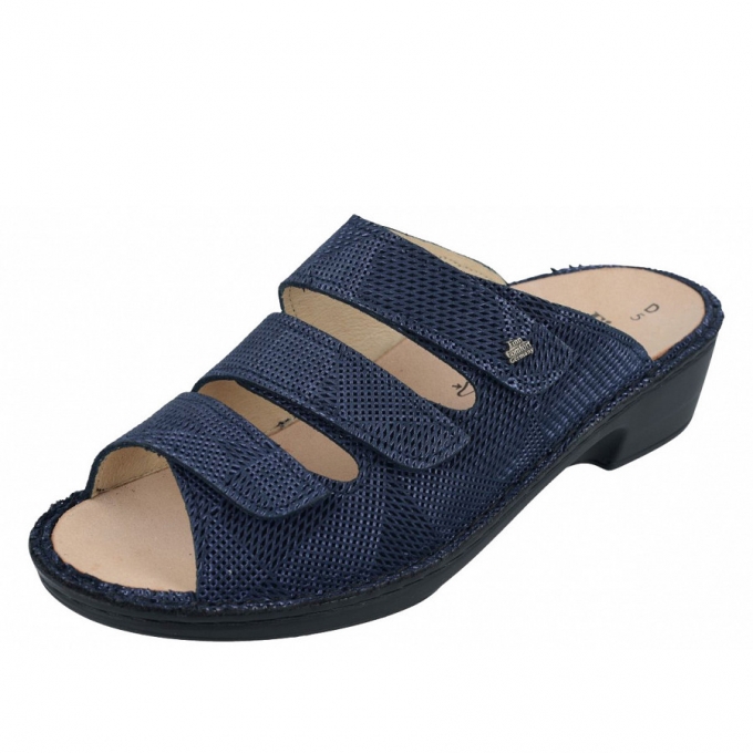 Finn Comfort Damen Canzo Pantoletten in Notte Woody