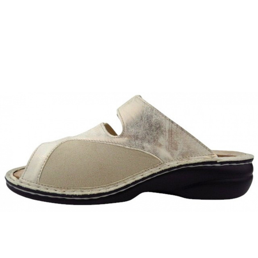 Finn Comfort Damen Cisano FinnStretch oro Pantolette in oro steam