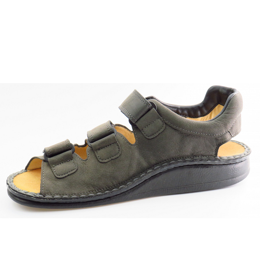 Finn Comfort Herren Tunis- darkgrey Sandale in dunkel grau