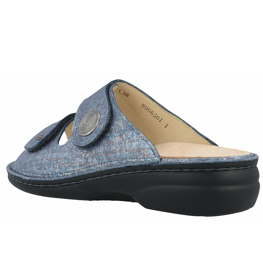 Finn Comfort Damen Sansibar Strada jeans Pantolette in Strada jeans